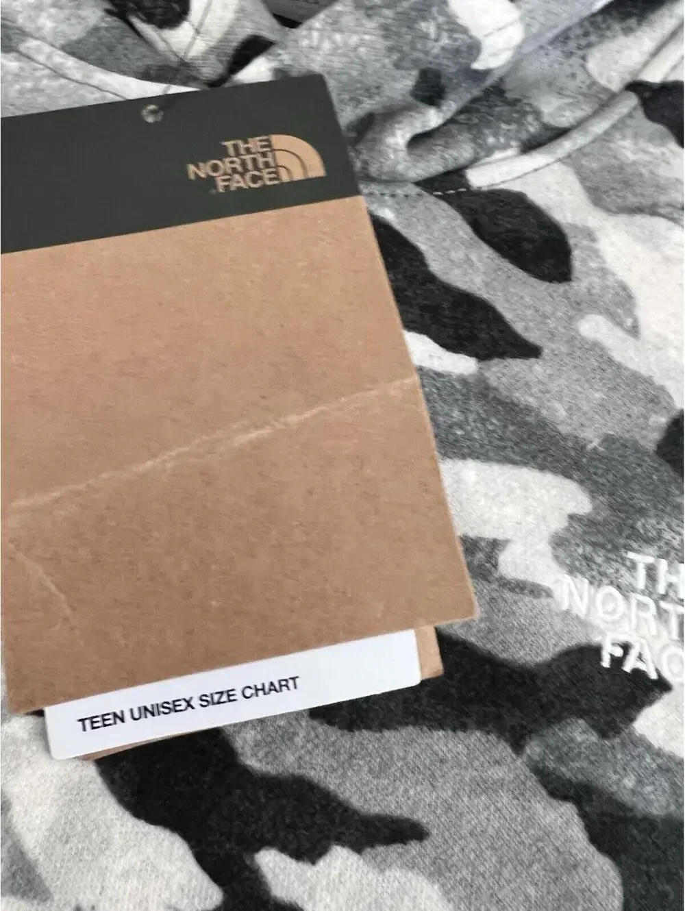 The North Face Youth Large Evolution Pullover Hoodie - Smoked Pearl/TNF Camo